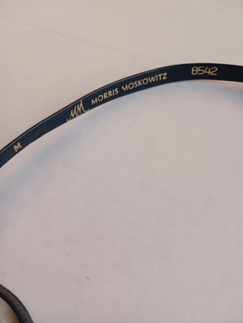 Morris Moskowitz Vintage Leather Belt , Or Belt Part Striking Buckle #8542 M